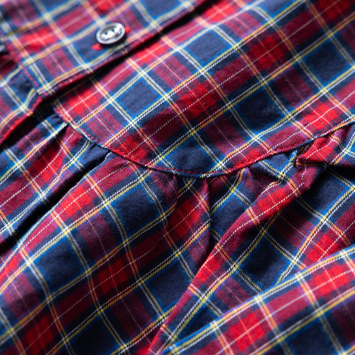 ラウンドカラーワンピース RED