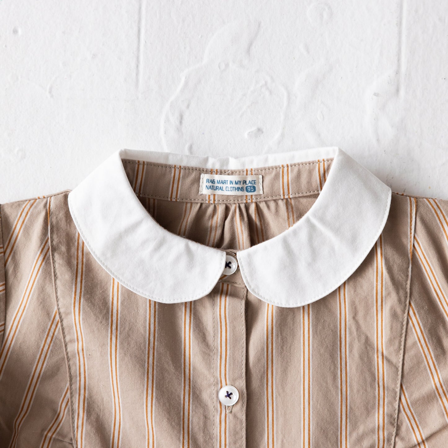 ラウンドカラーワンピース STRIPE