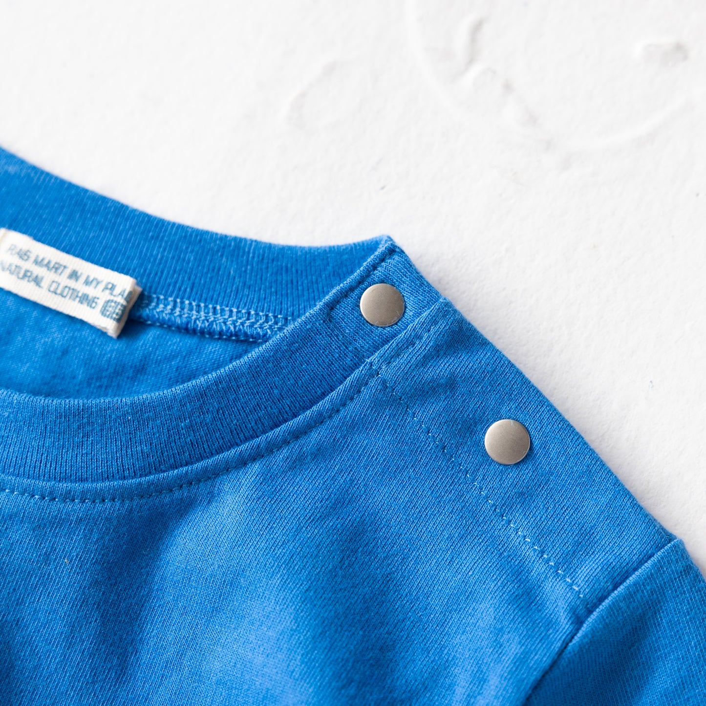 チェック切り替えTシャツ BLUE