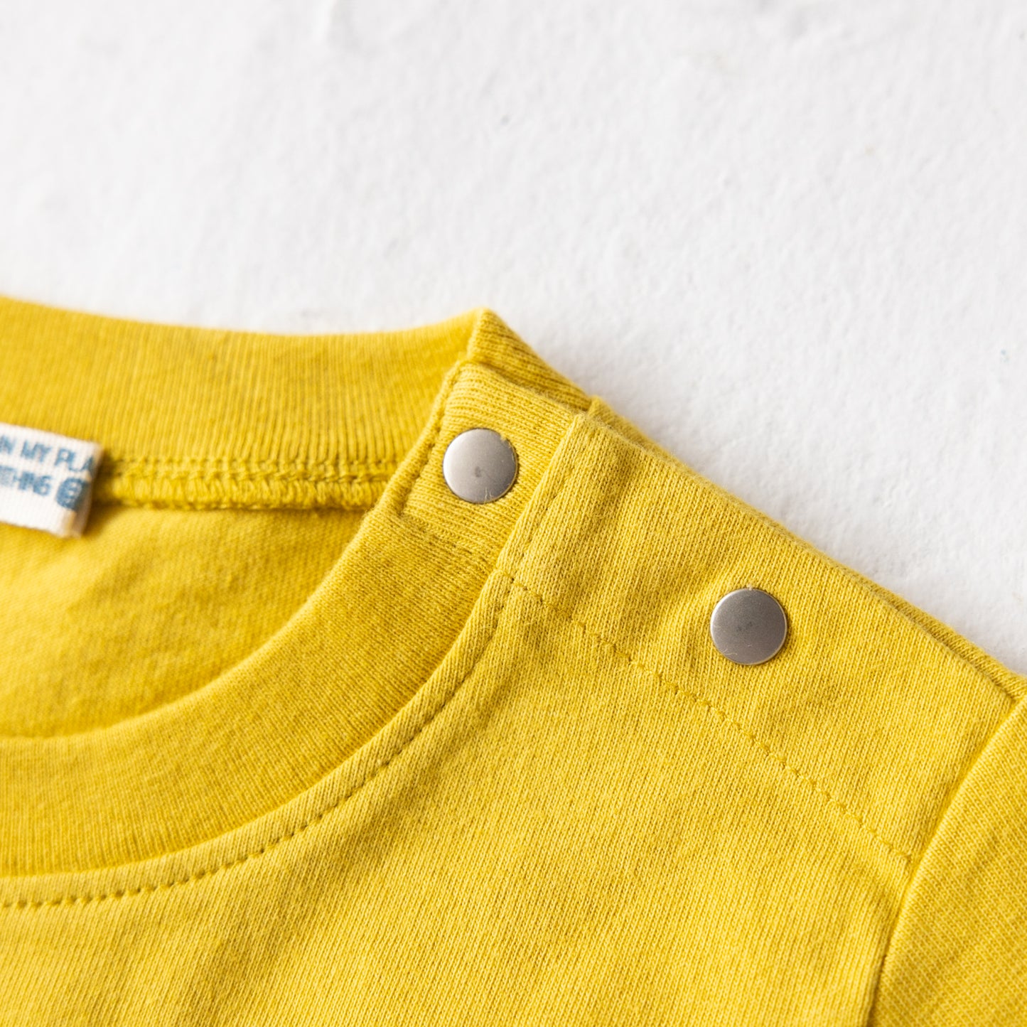 チェック切り替えTシャツ YELLOW