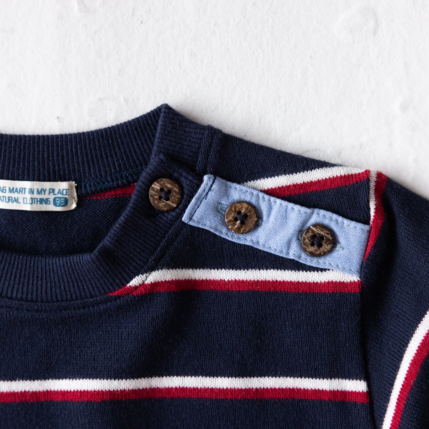 ノーカラーラガーシャツ NAVY