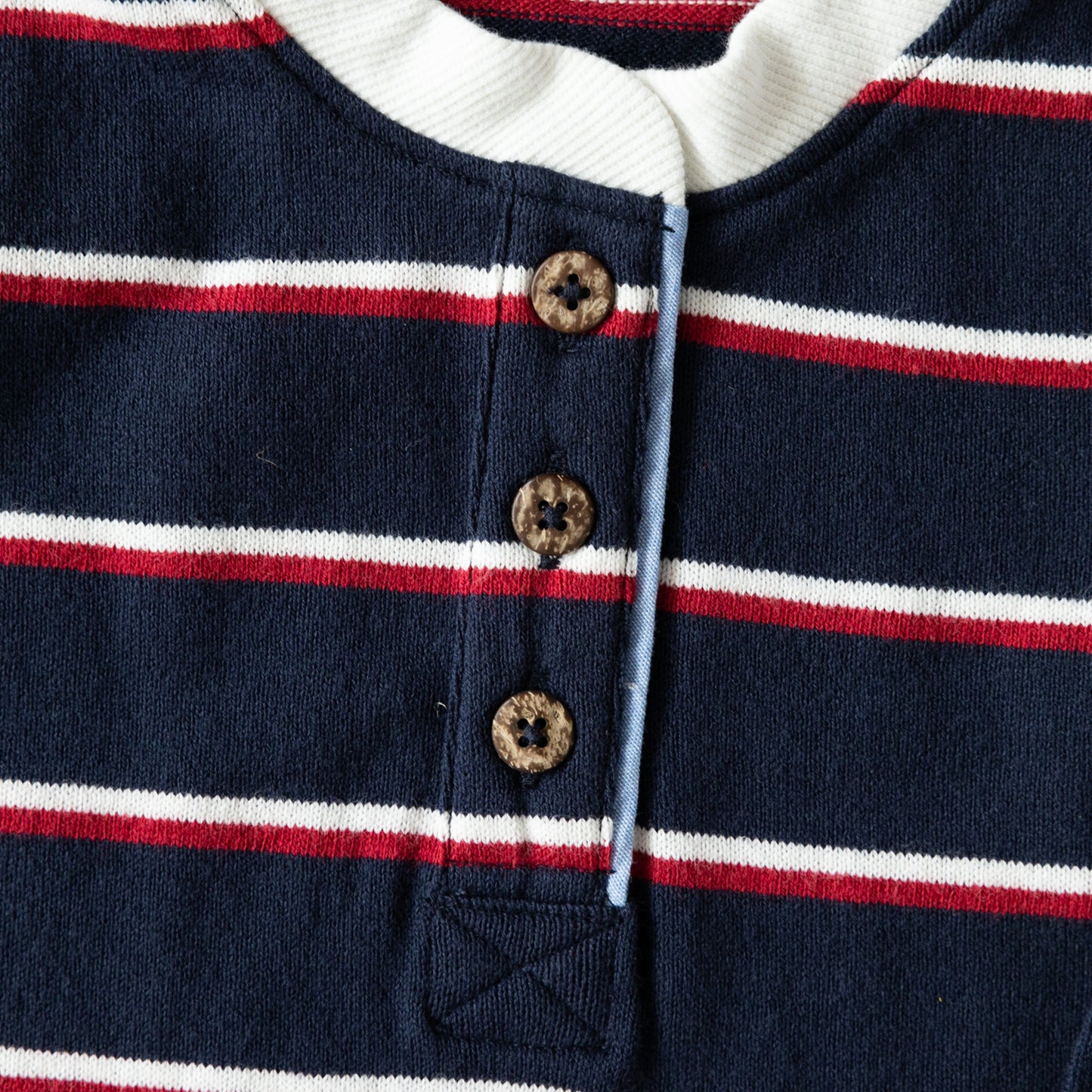 ノーカラーラガーシャツワンピース NAVY
