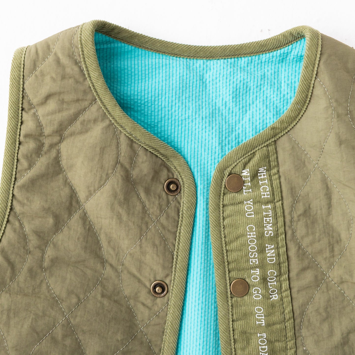 リバーシブルナイロンライトベスト KHAKI
