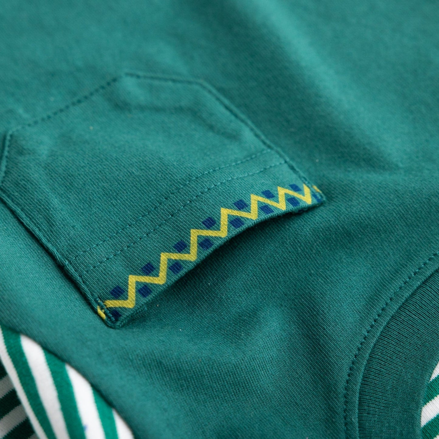 配色切り替えTシャツ GREEN