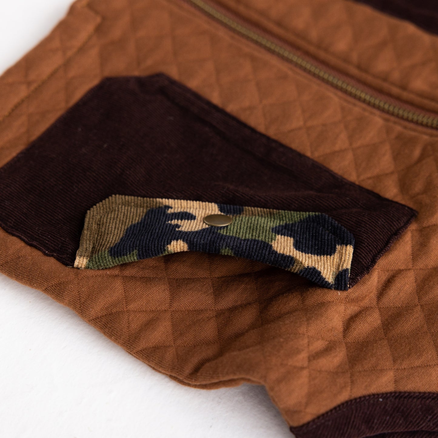 ニットキルトベスト BROWN