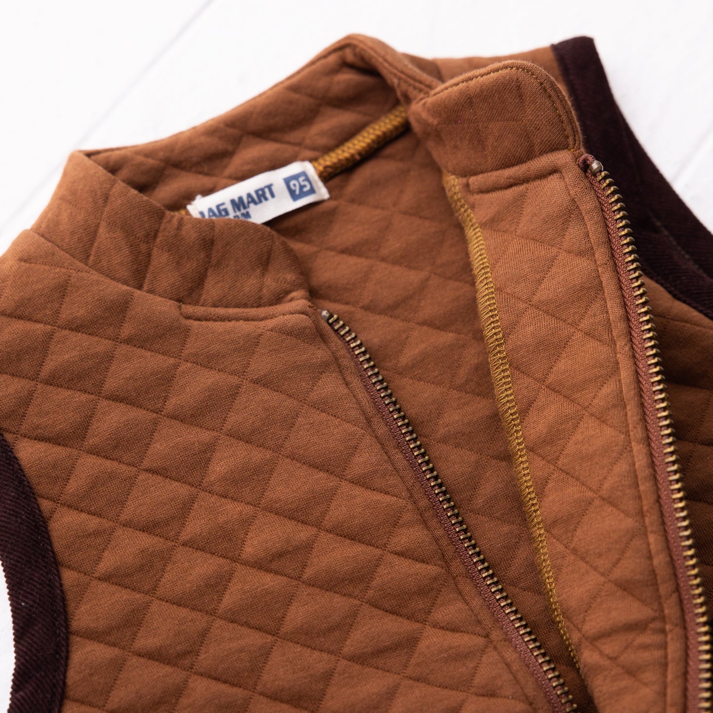 ニットキルトベスト BROWN