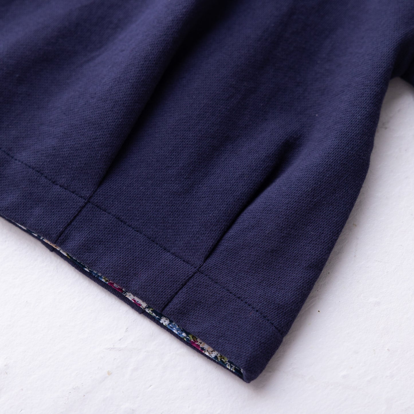 ブッファンスリーブミニ裏毛カーディガン NAVY