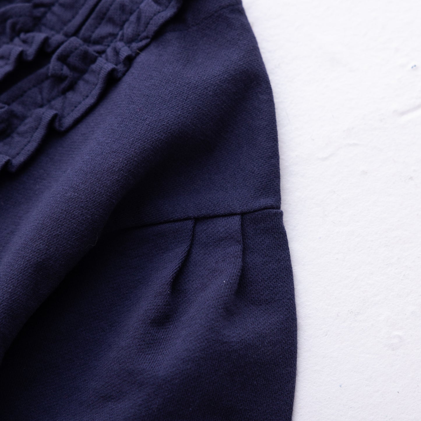 ブッファンスリーブミニ裏毛カーディガン NAVY