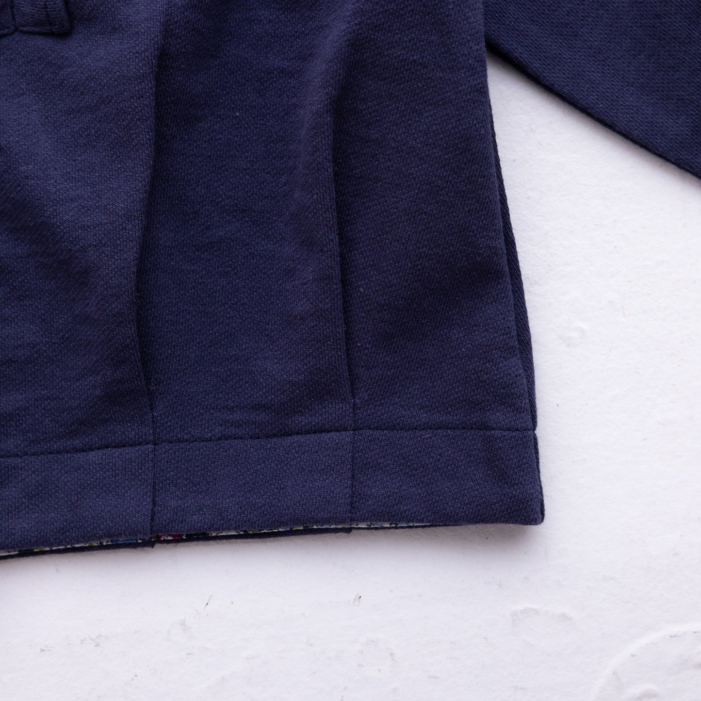 ブッファンスリーブミニ裏毛カーディガン NAVY