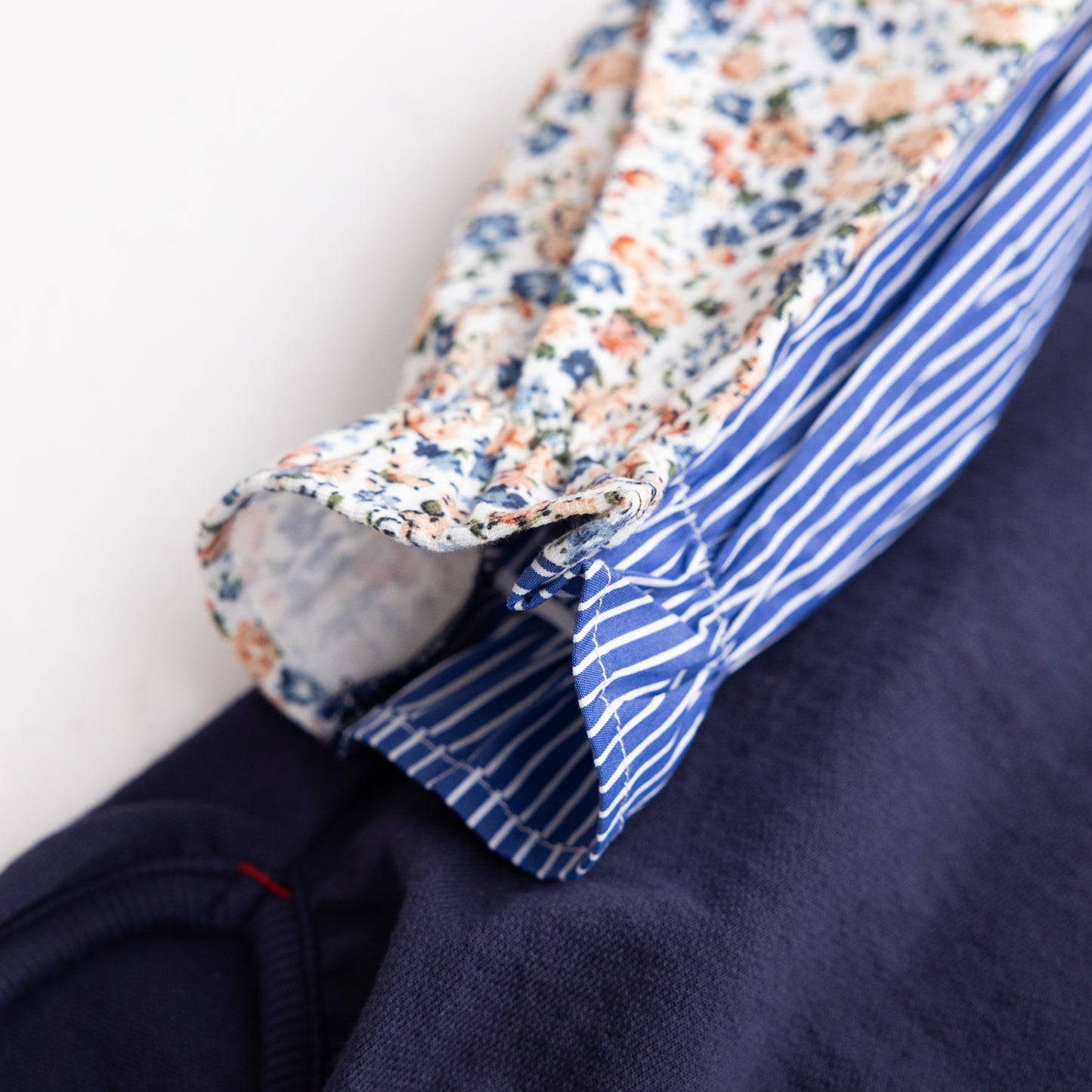 レイヤード風トレーナー NAVY