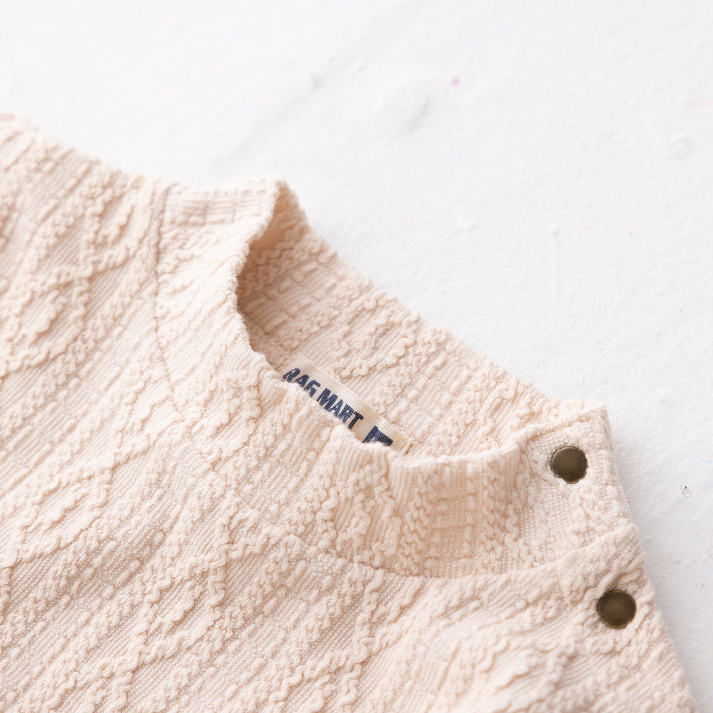 ケーブルニットハイネックTシャツ IVORY