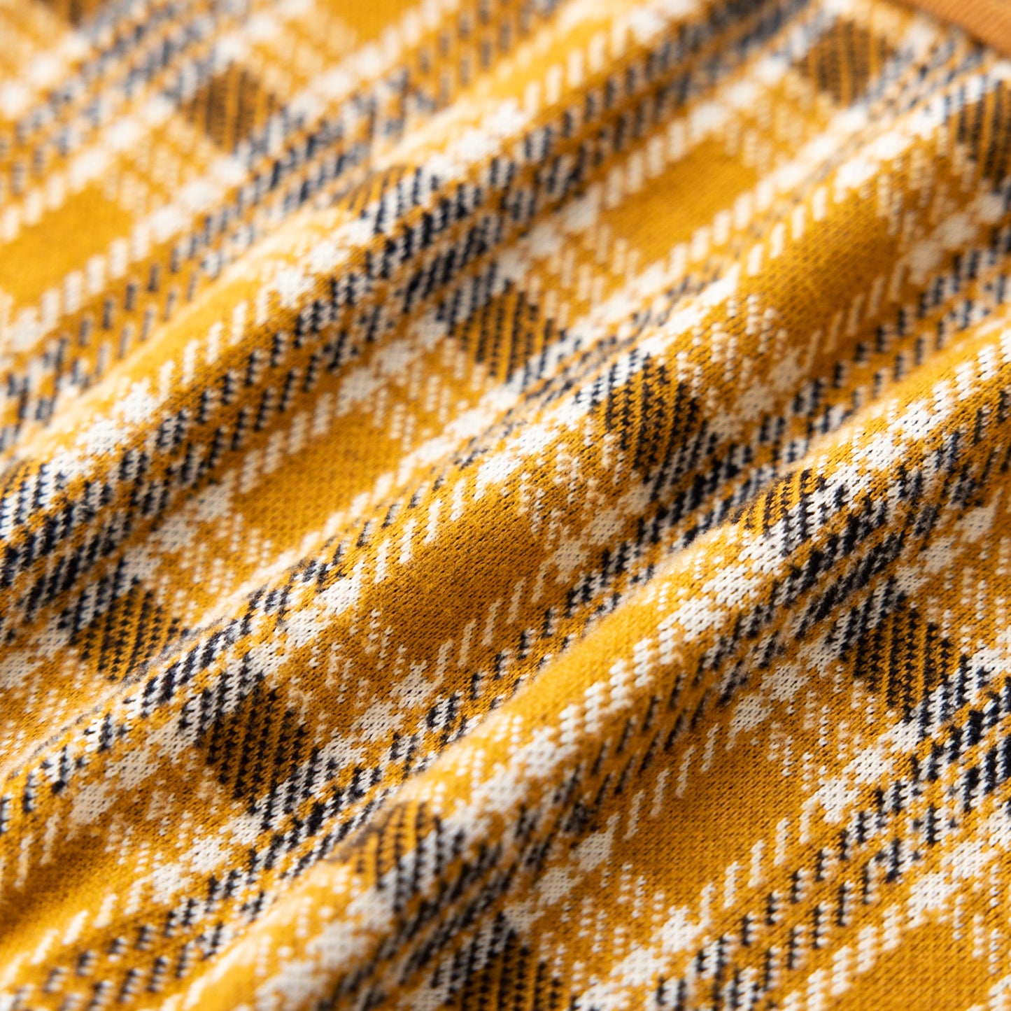 チェックジャカードトレーナー YELLOW