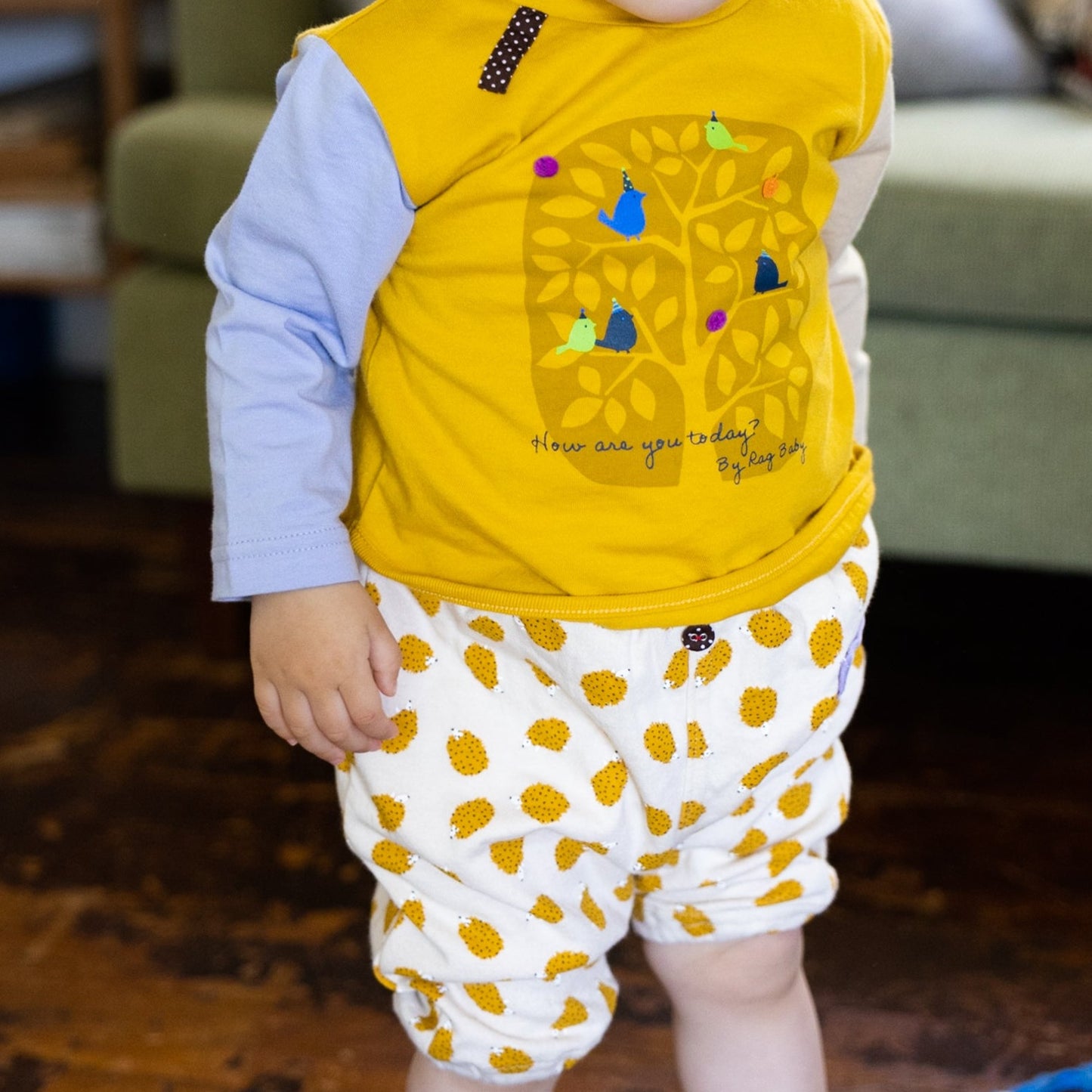 デザインプリントパンツ YELLOW