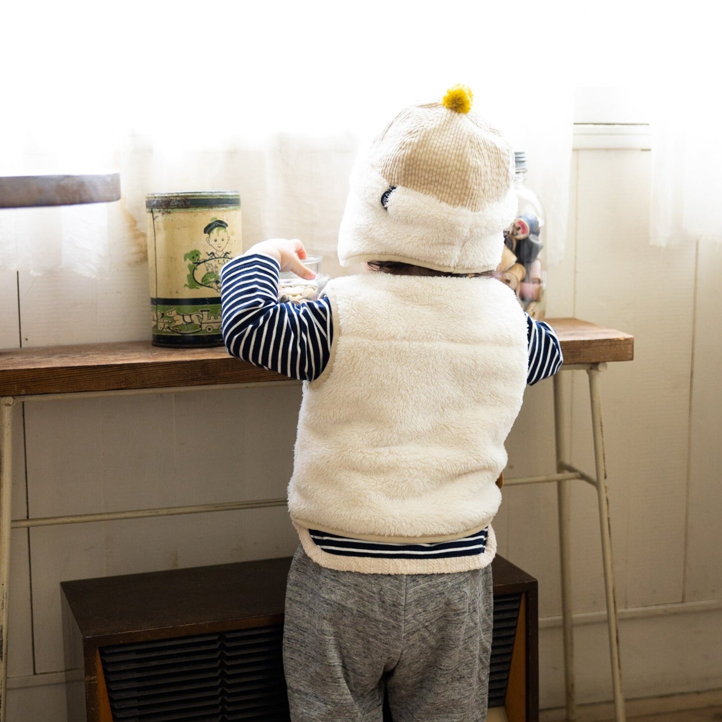 ファーベビーベスト OFF-WHITE