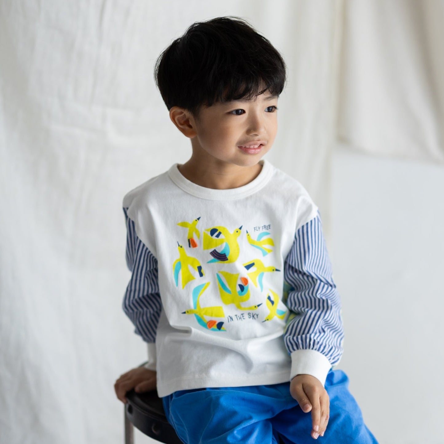 切り替えスリーブTシャツ OFF-WHITE