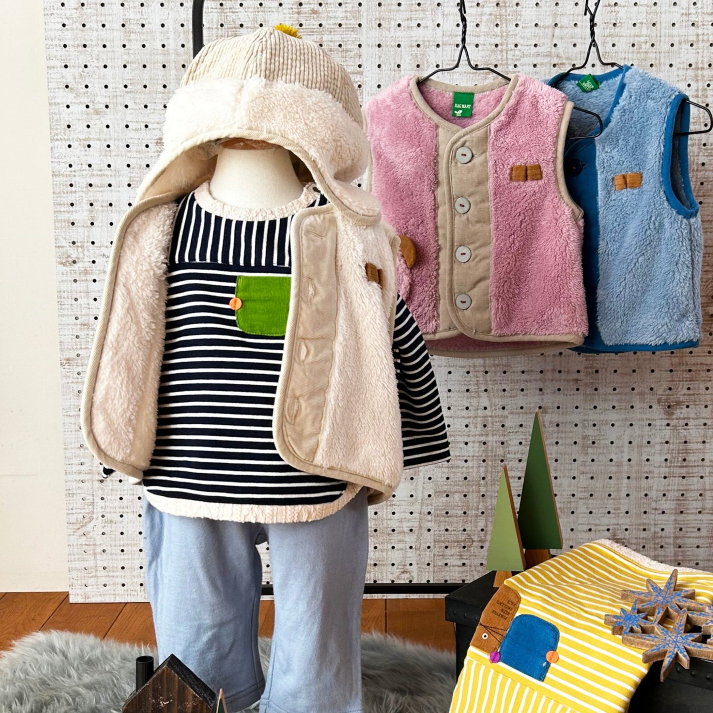 ファーベビーベスト OFF-WHITE