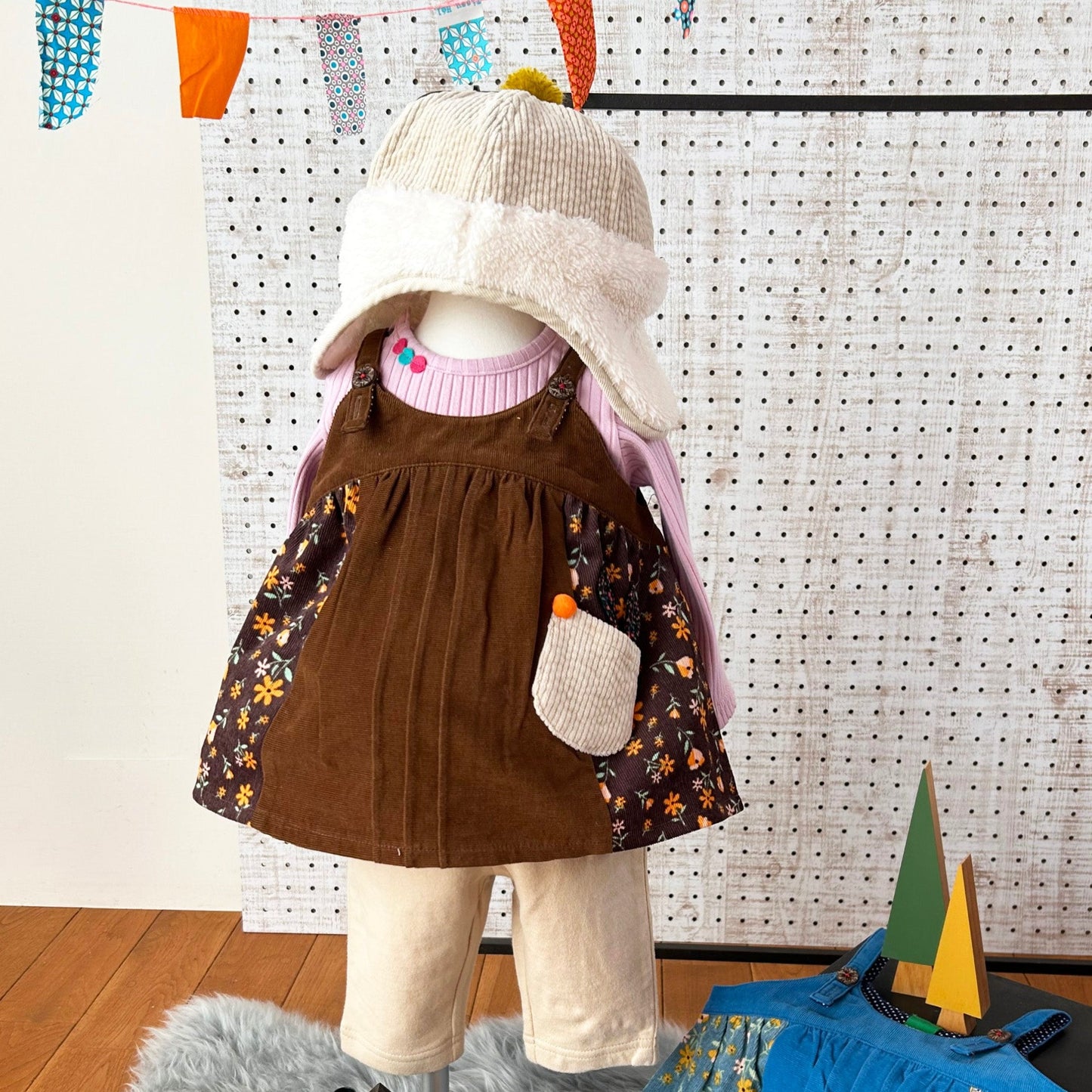 チュニックベスト&パンツセット BROWN