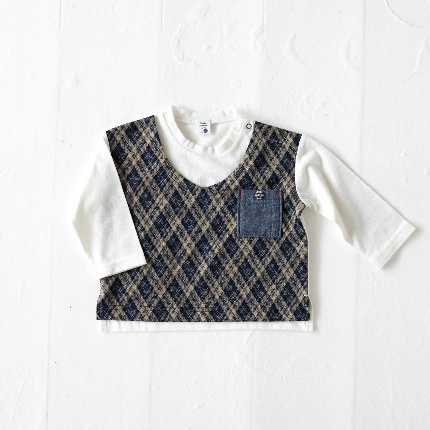 レイヤード風Tシャツ&パンツセット OFF-WHITE