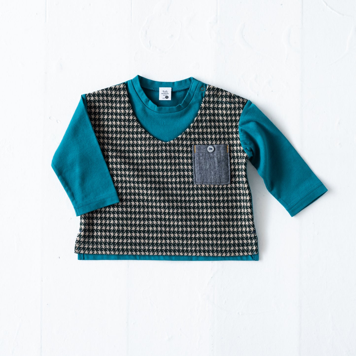 レイヤード風Tシャツ&パンツセット GREEN