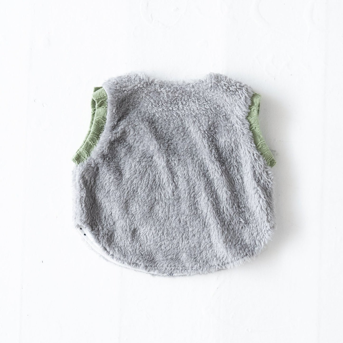 ファーエッグベスト(リバーシブル) GREY