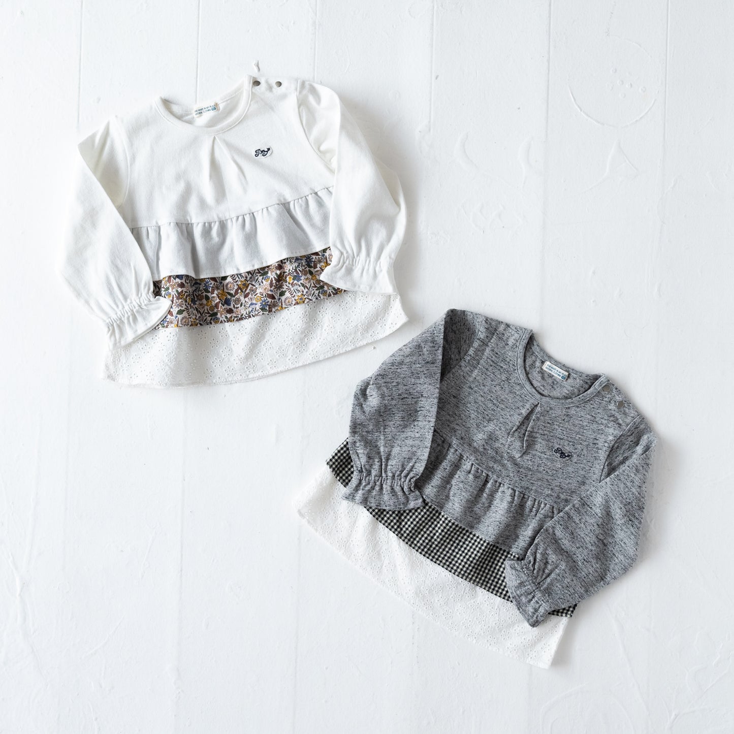 フリル切り替えTシャツ GREY