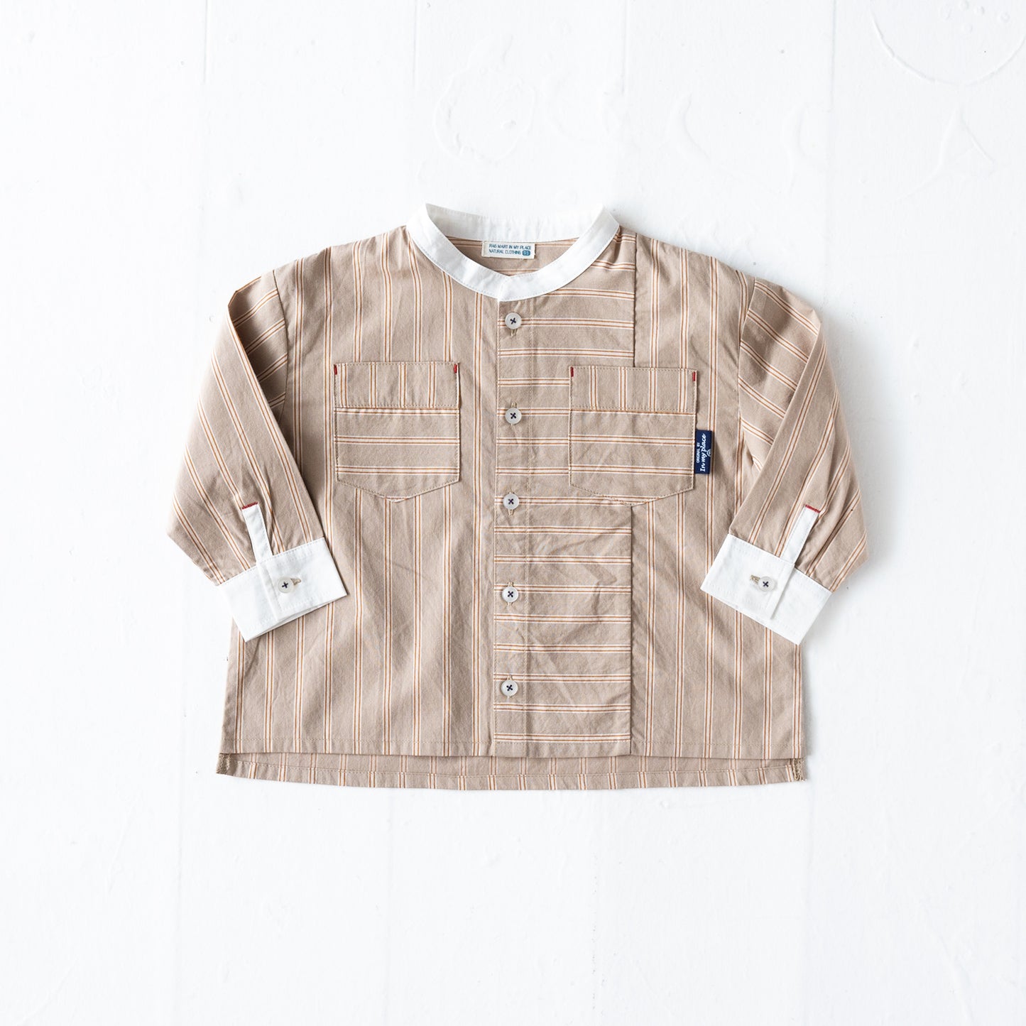 バンドカラーシャツ STRIPE