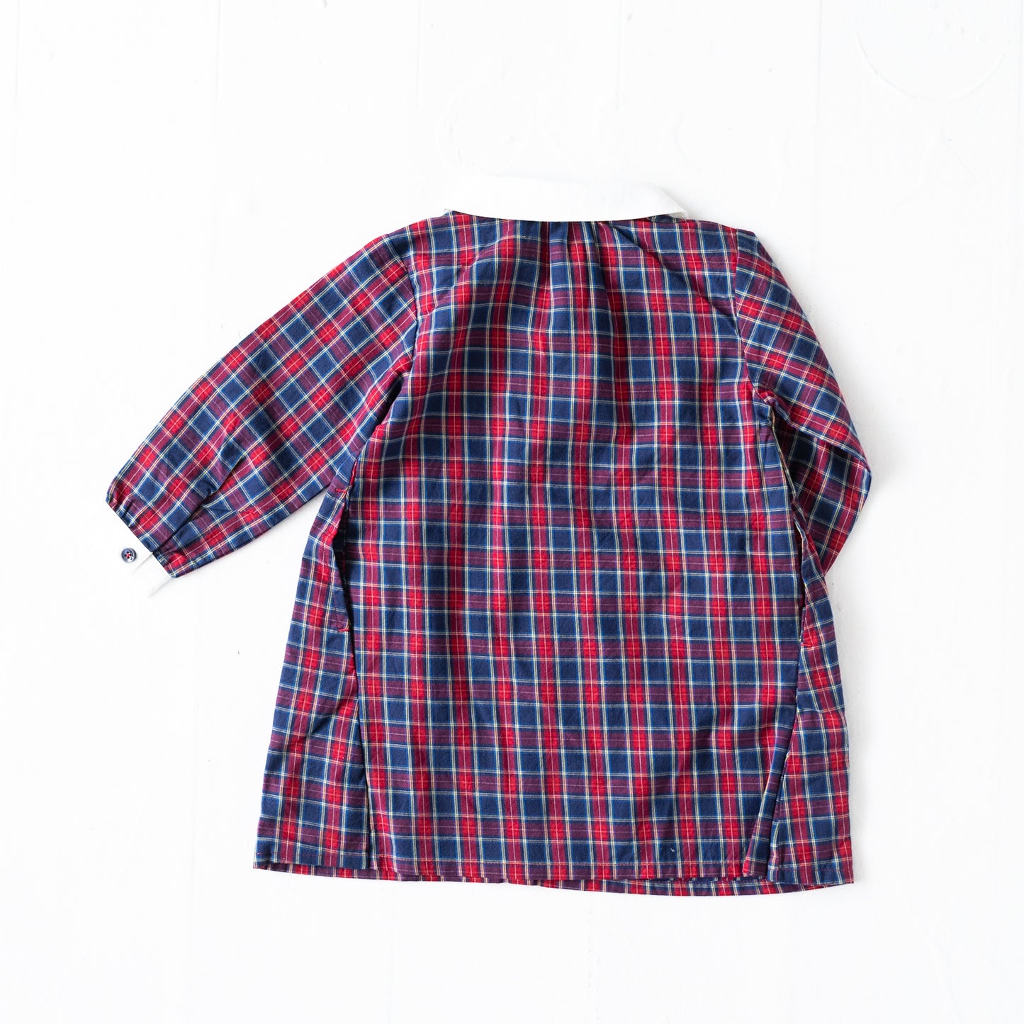 ラウンドカラーワンピース RED