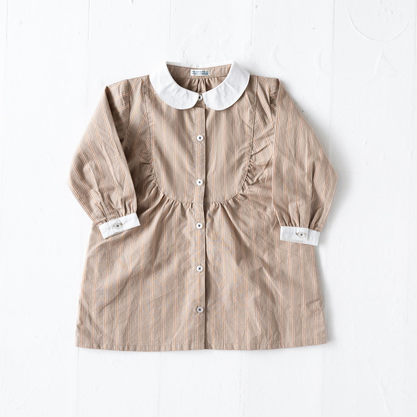 ラウンドカラーワンピース STRIPE