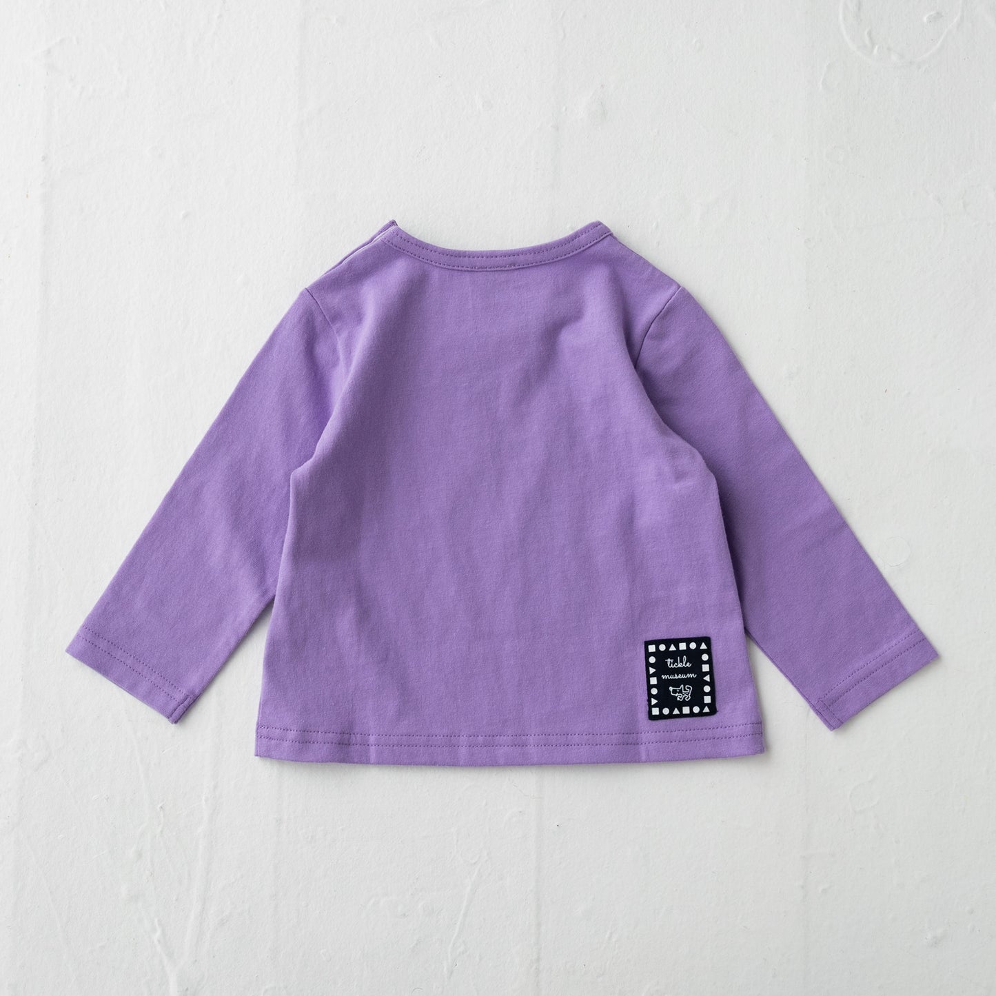 ネックレスプリントTシャツ&チュールスカート付きレギンス PURPLE