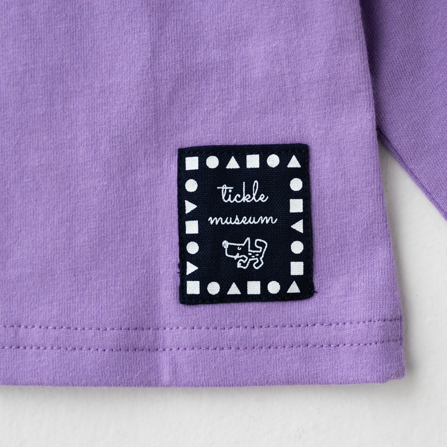 ネックレスプリントTシャツ&チュールスカート付きレギンス PURPLE