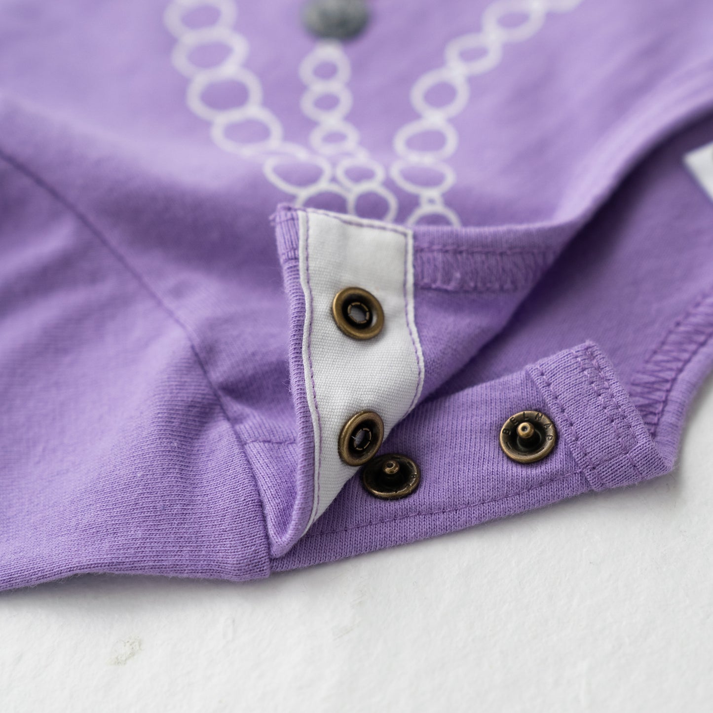 ネックレスプリントTシャツ&チュールスカート付きレギンス PURPLE
