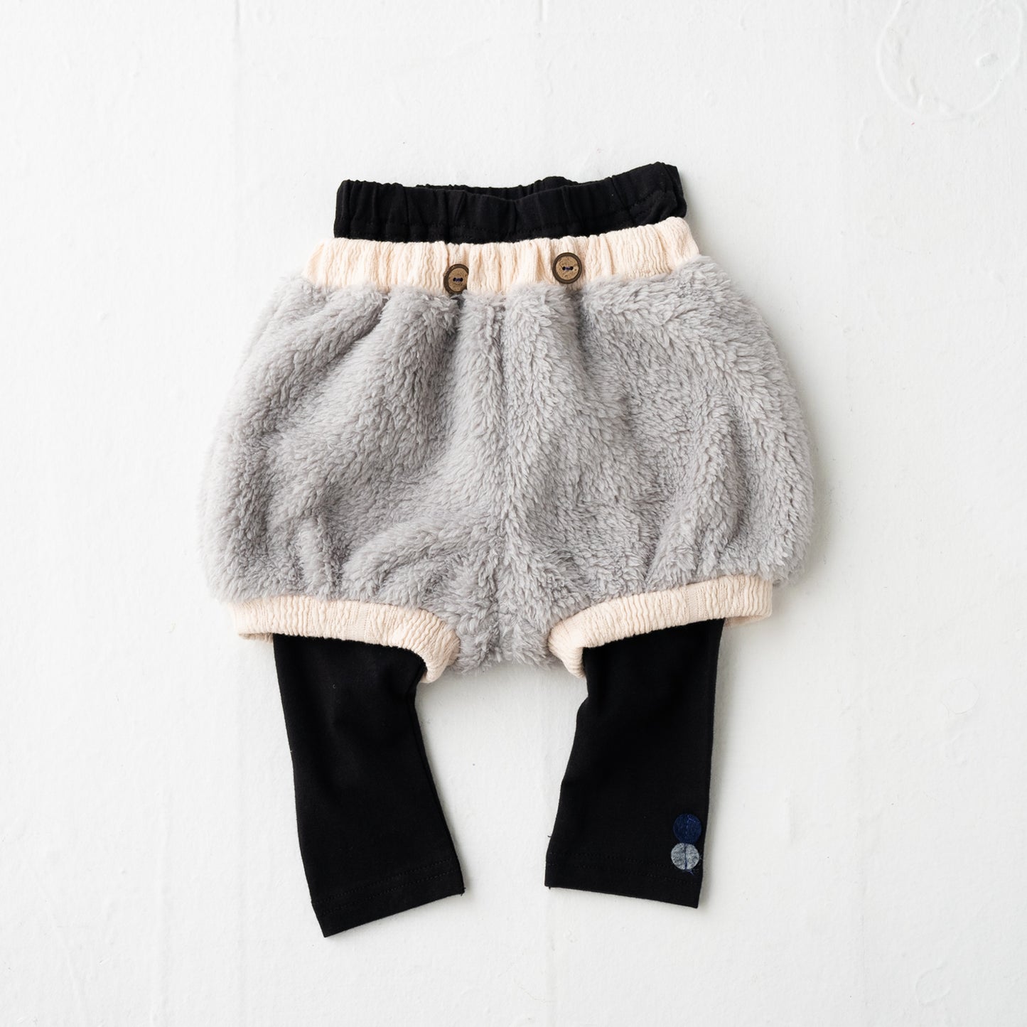 ボアパンツレイヤード風レギンス GREY