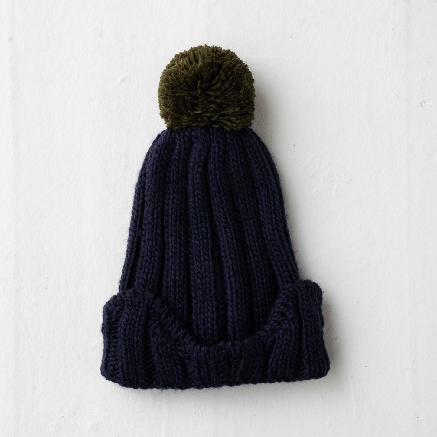 ぼん天ニットキャップ NAVY