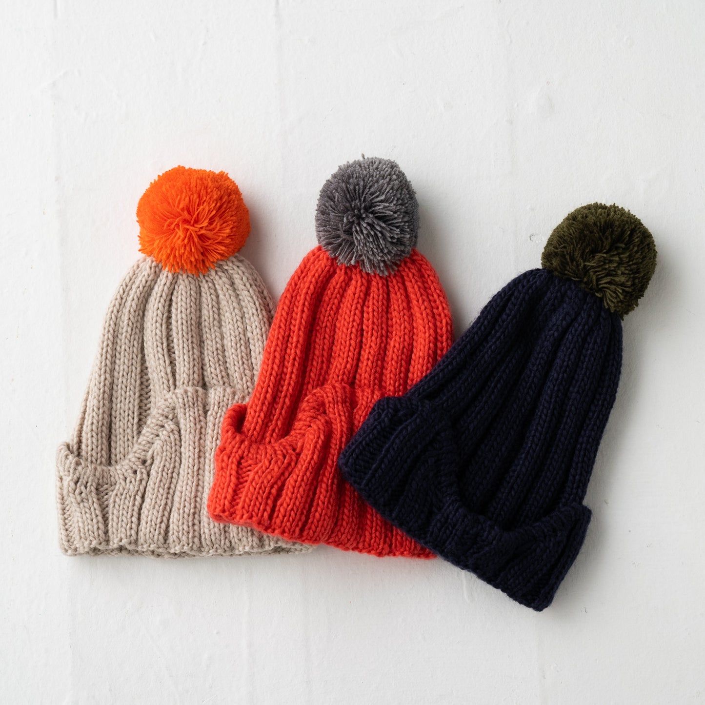 ぼん天ニットキャップ NAVY