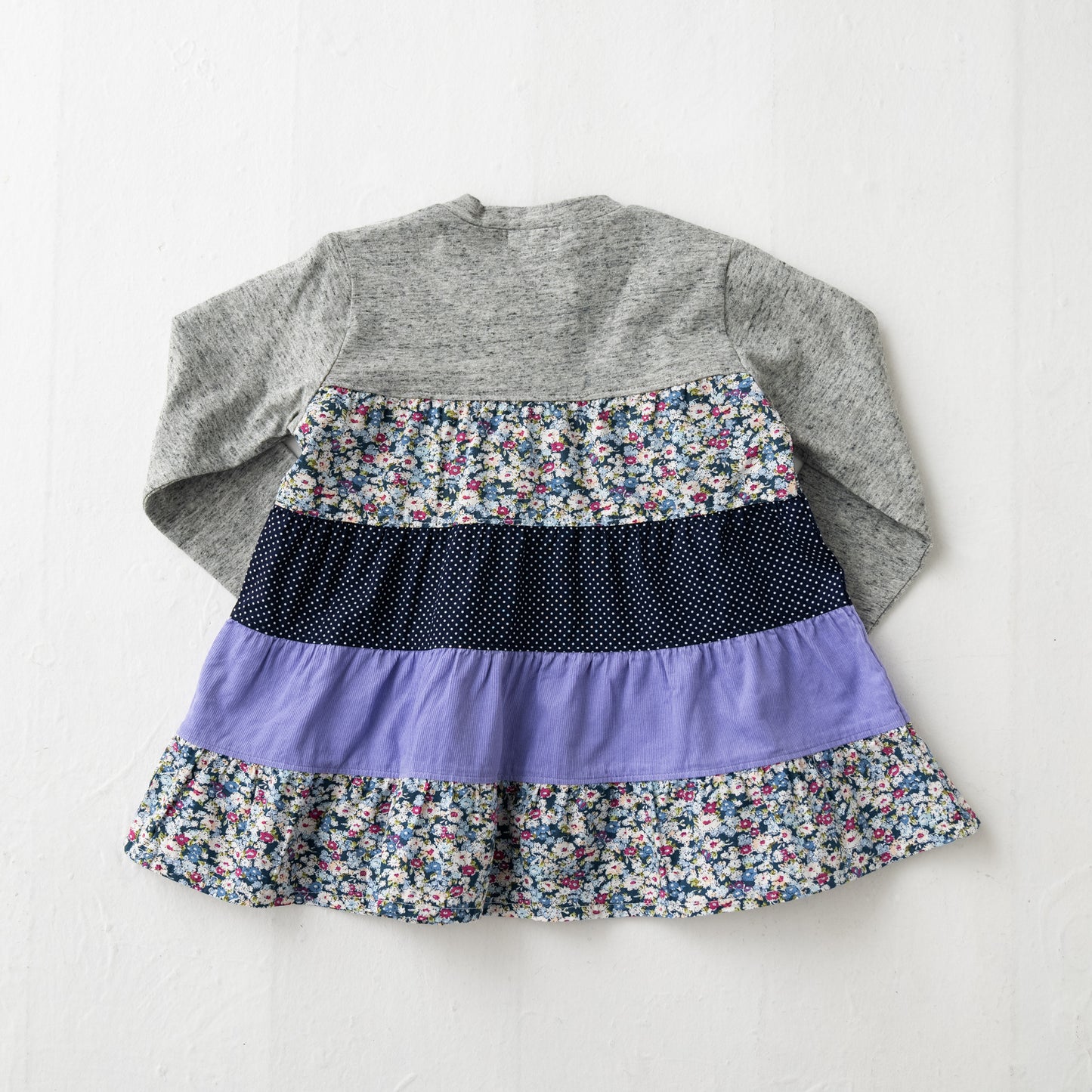 パッチワークチュニックTシャツ GREY