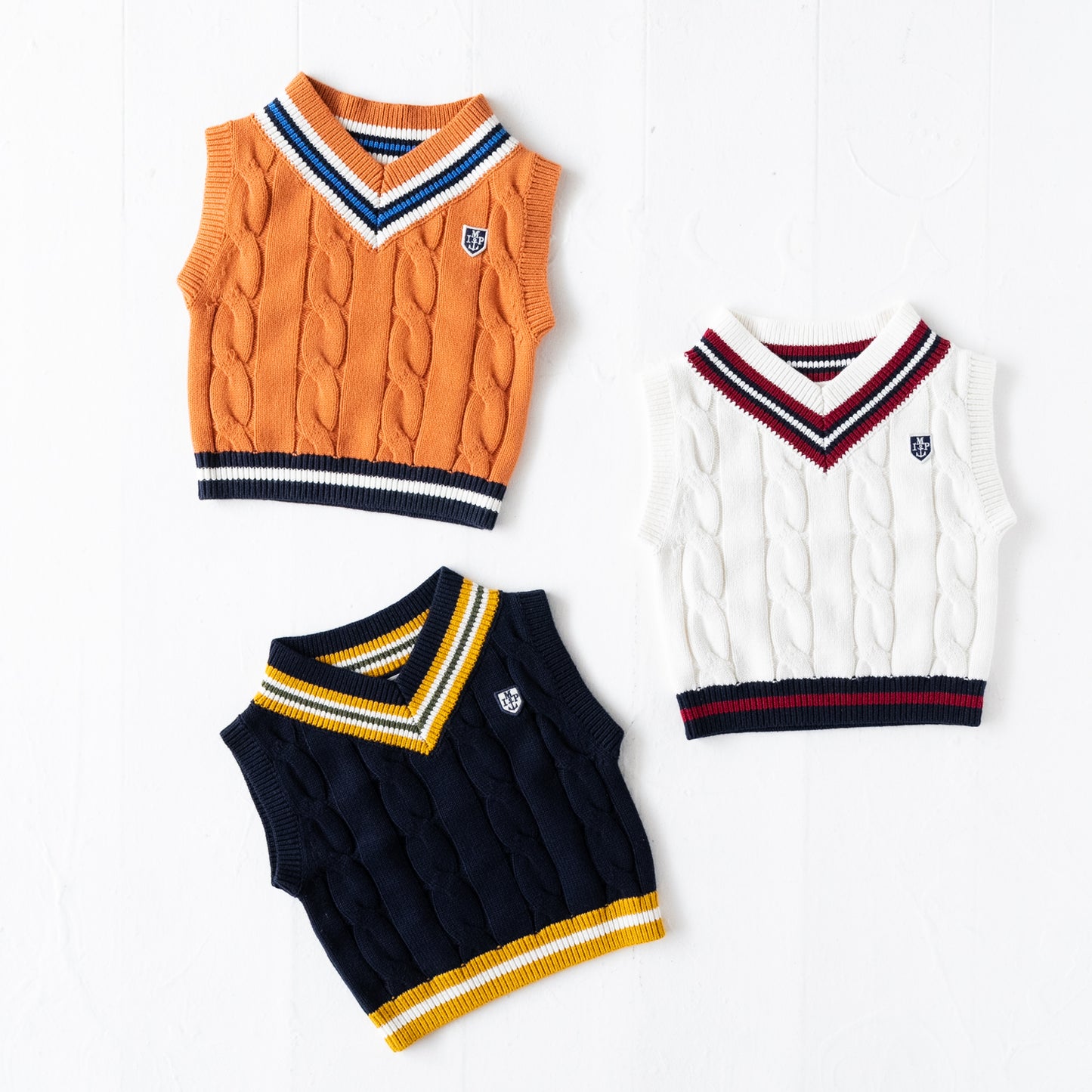 チルデンニットベスト ORANGE
