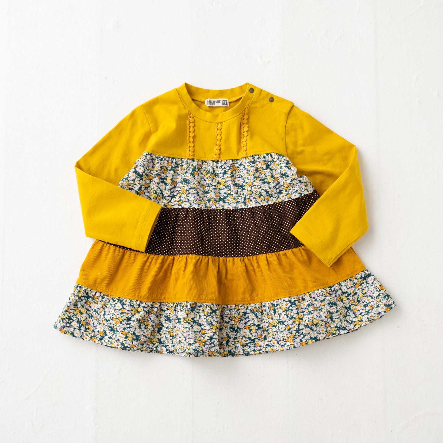 パッチワークチュニックTシャツ YELLOW