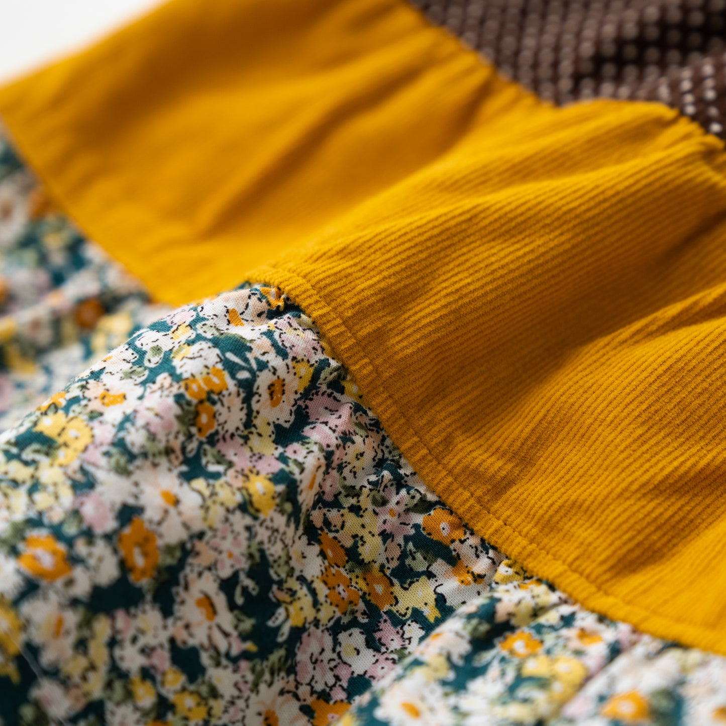パッチワークチュニックTシャツ YELLOW