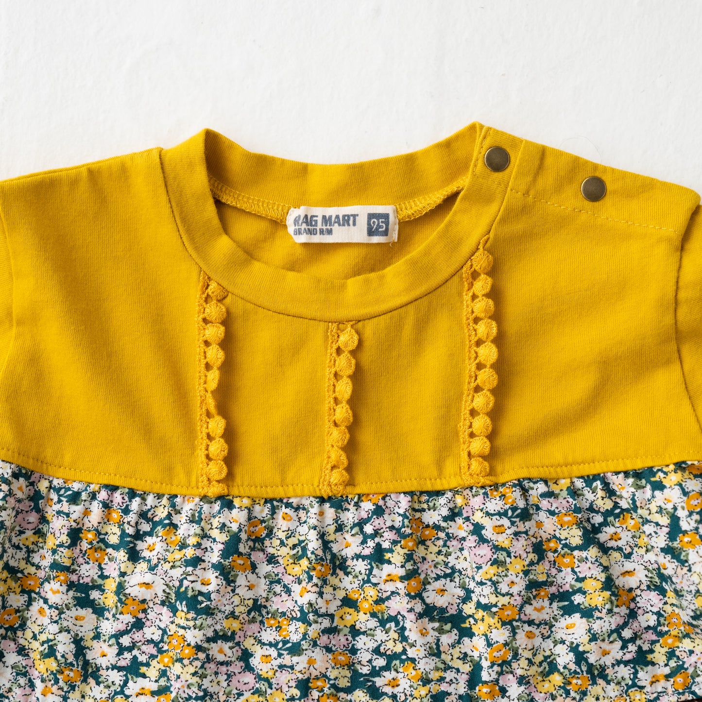 パッチワークチュニックTシャツ YELLOW