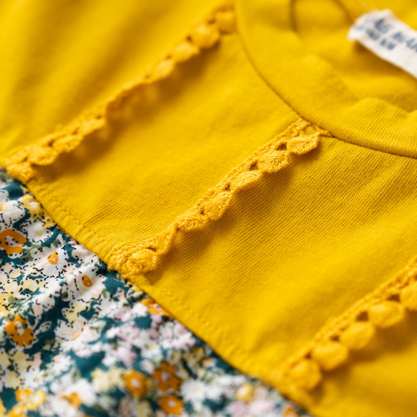 パッチワークチュニックTシャツ YELLOW