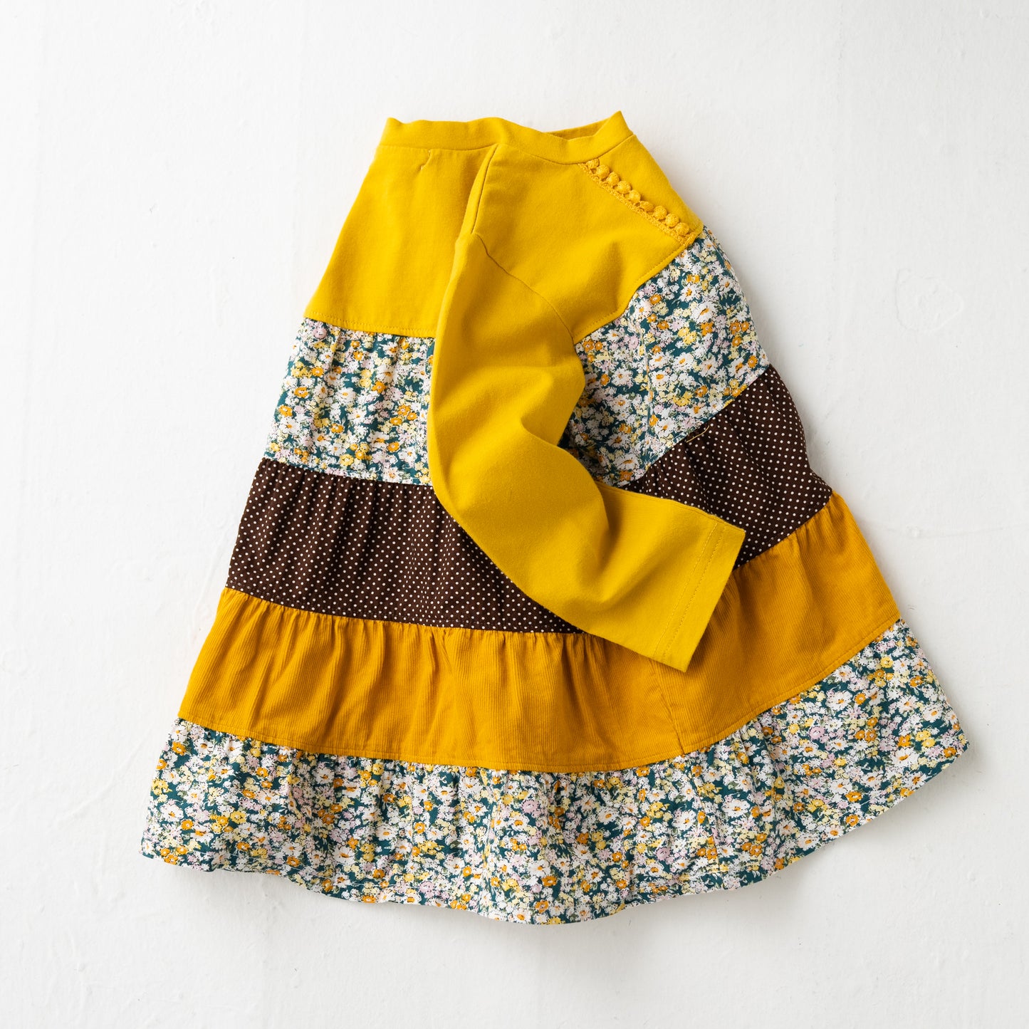 パッチワークチュニックTシャツ YELLOW