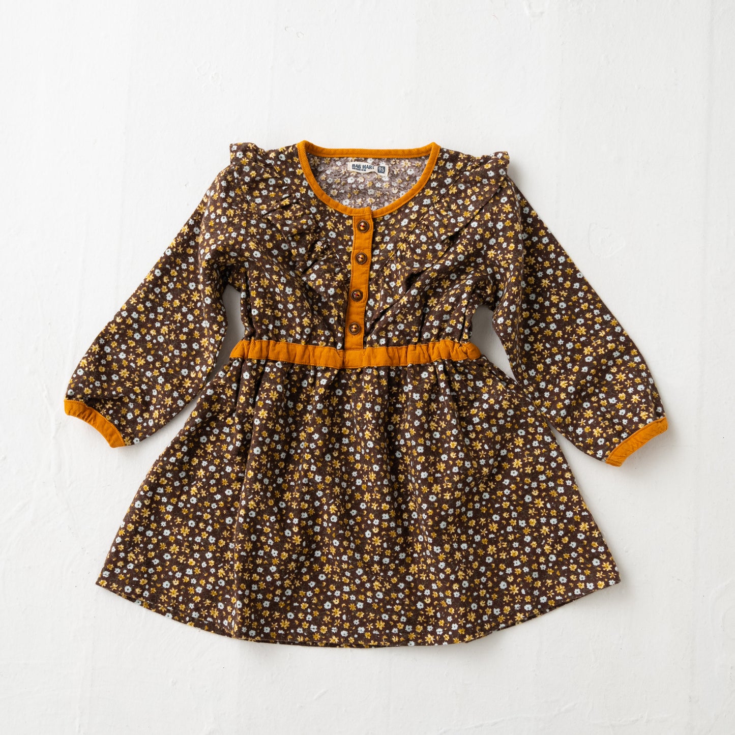 プリントブラウジングドレス BROWN