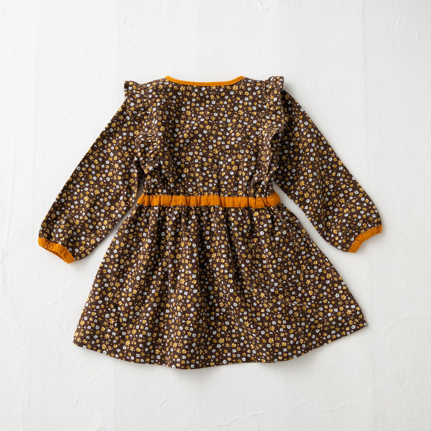 プリントブラウジングドレス BROWN