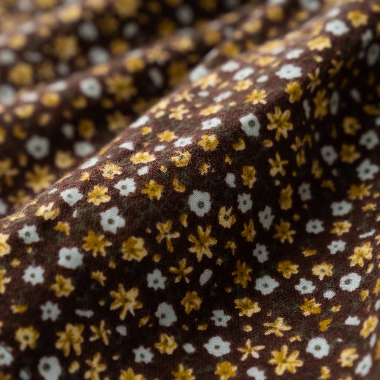 プリントブラウジングドレス BROWN