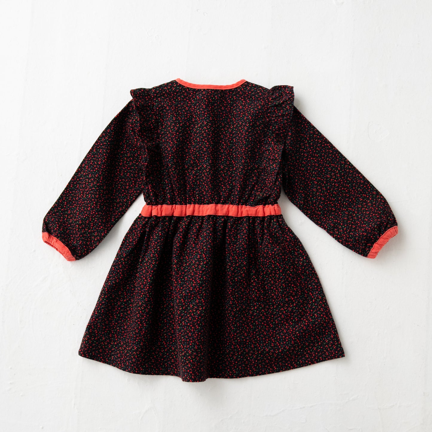 プリントブラウジングドレス RED