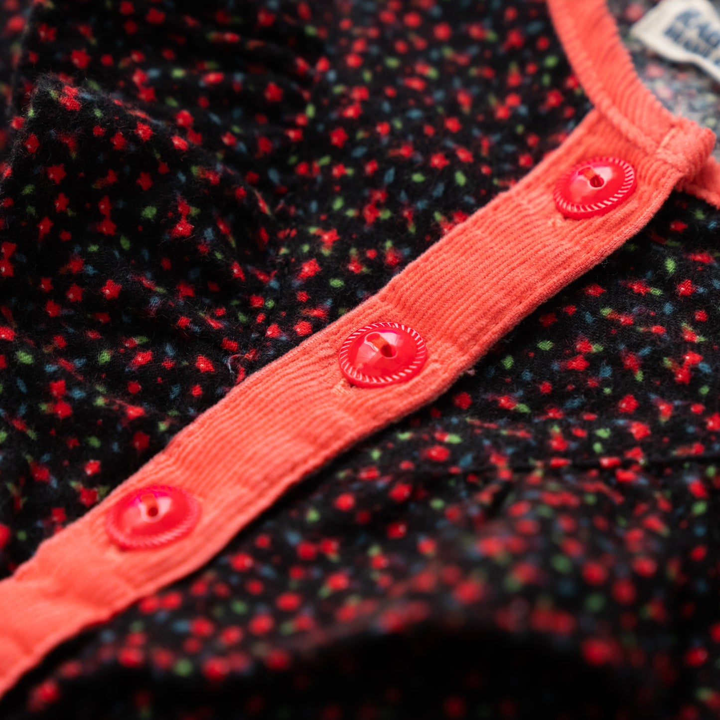 プリントブラウジングドレス RED