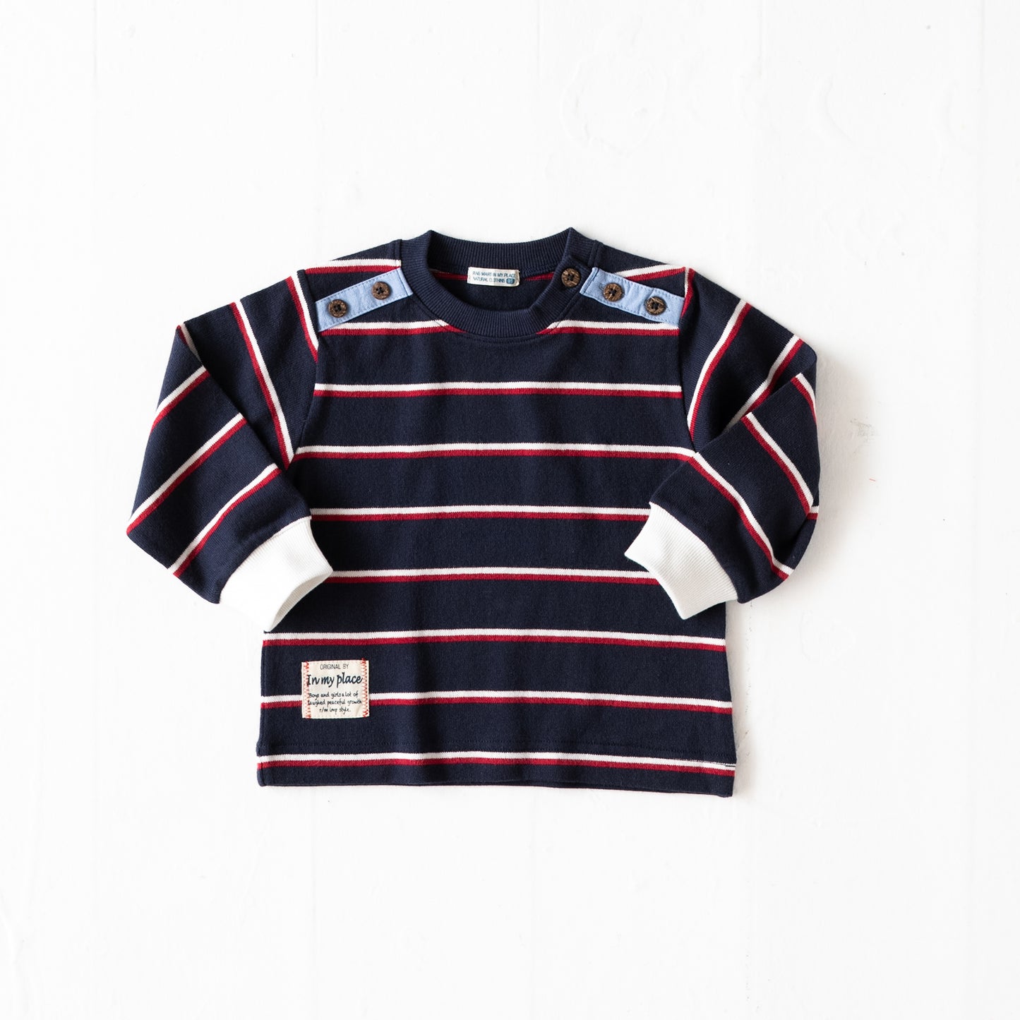 ノーカラーラガーシャツ NAVY