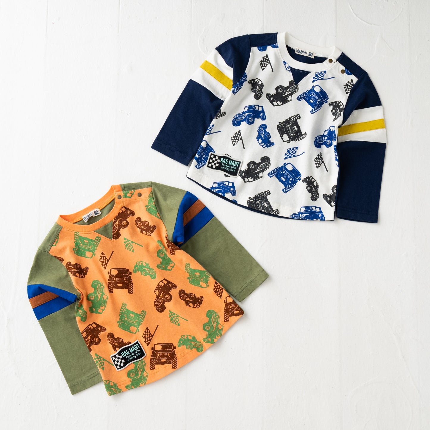 ジープ総柄プリントTシャツ ORANGE