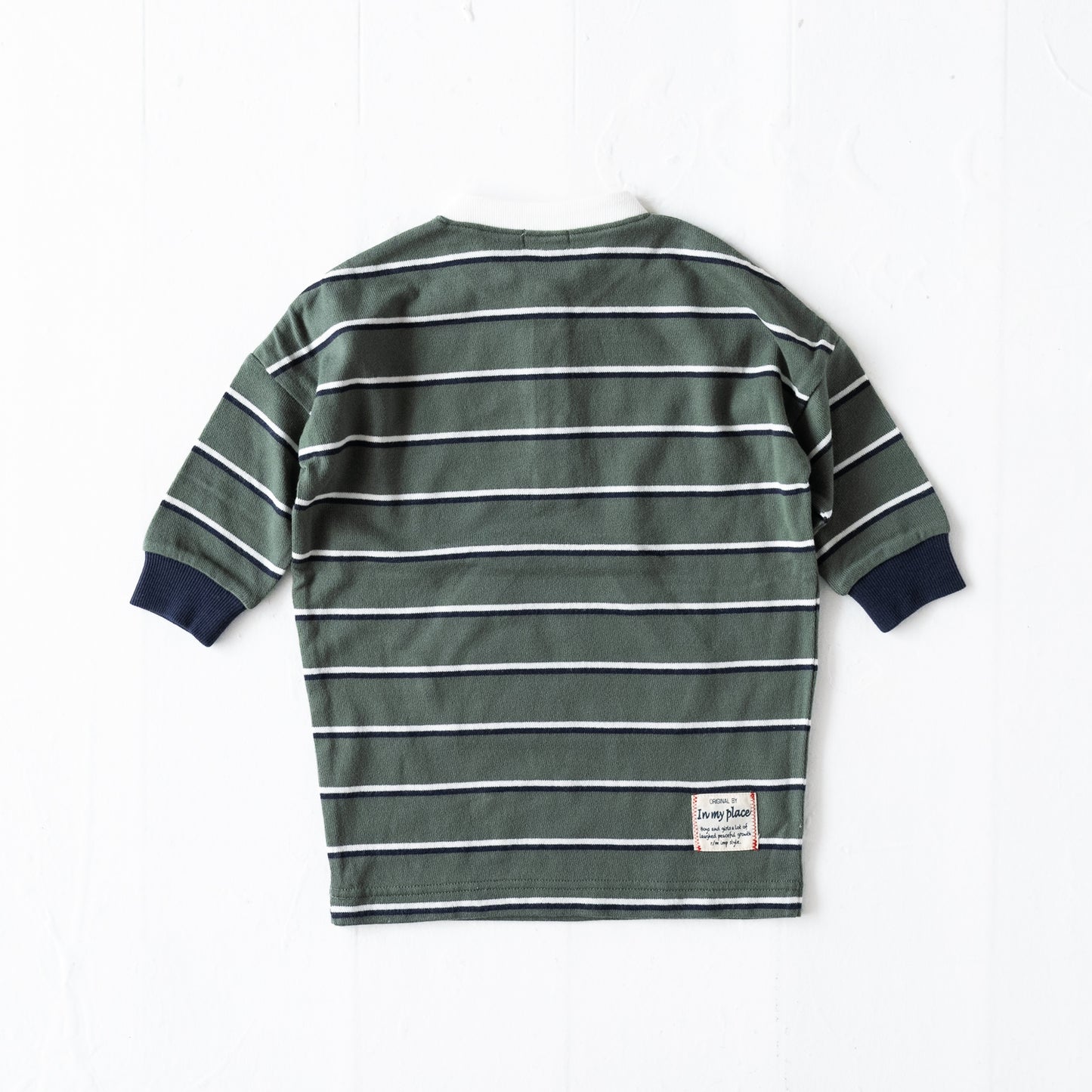 ノーカラーラガーシャツワンピース GREEN
