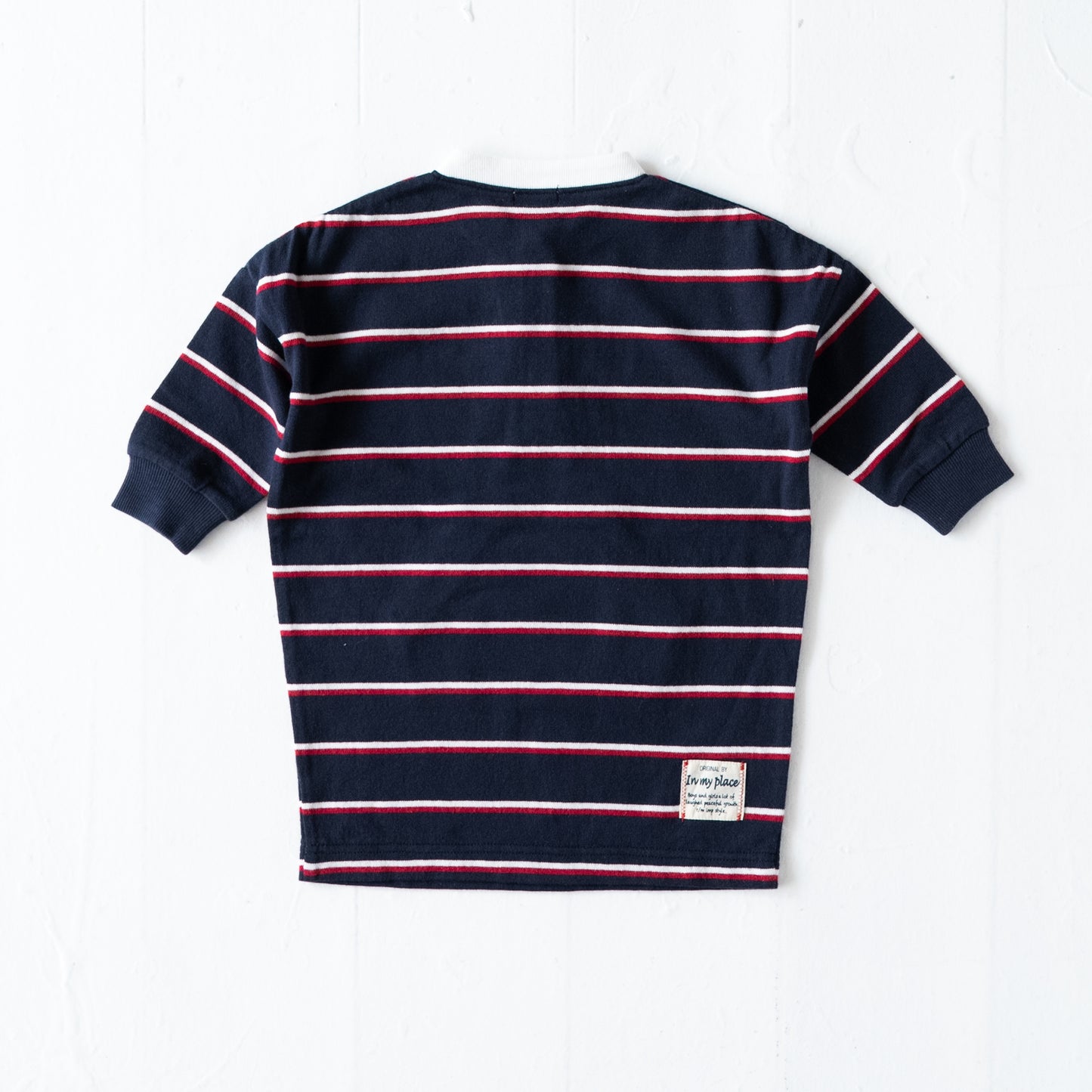 ノーカラーラガーシャツワンピース NAVY